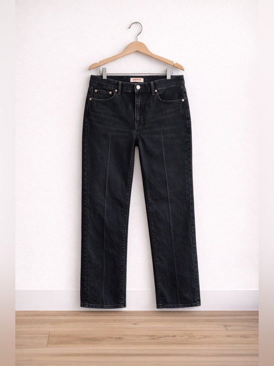 Levi's Denim - Levi’s High Rise Straight Leg Jeans Washed Black Denim Size 6 Classic Fit